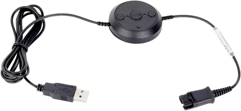 VoiceJoy U15 Quick Disconnect QD to USB Plug Adapter with Mute Volume Control Compatible with Plantronics Headset QD Connector Plug to Any Compute...