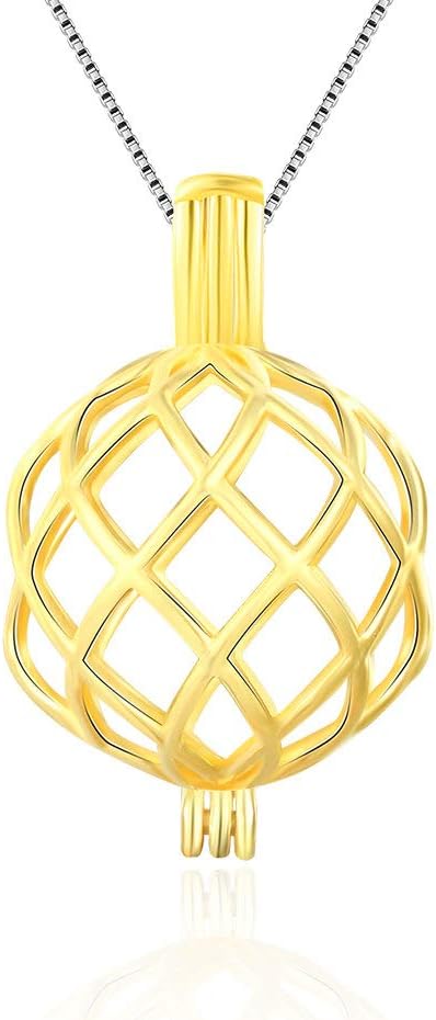 925 Sterling Silver Twisted Ball Cage Pendants Crafting Charm for DIY Necklace Bracelet Jewelry Making...
