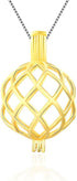 925 Sterling Silver Twisted Ball Cage Pendants Crafting Charm for DIY Necklace Bracelet Jewelry Making...