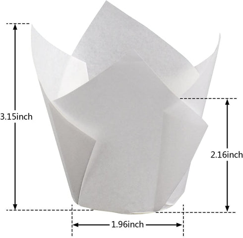200pcs Tulip Cupcake Liners, Standard Greaseproof Paper Baking Cups Muffin Liners Holders Perfect for Bridal Showers, Baby Showers, Birthday Parti...