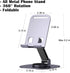 Phone Stand Metal Holder Cellphone Mini Tablet Pad 360° Rotation Phone Stand Foldable Scalable Office Desk Adjustable Portable for Travel......