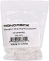 Monoprice 6P4C RJ11 Modular Plugs for Round Solid Cable - Crimp On, 1U, 3 Prongs, 4 Conductor, Clear, 50-Pack...