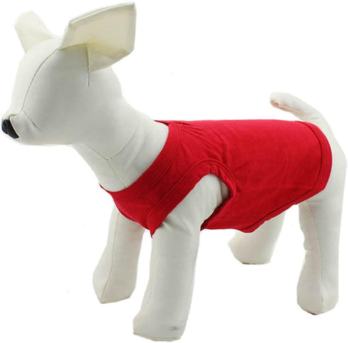 2019 Pet Clothes Dog Clothing Blank T-Shirt Tanks Top Vests for Small Medium Large Size Dogs 100% Cotton Dog Summer Vest Classic Red L...