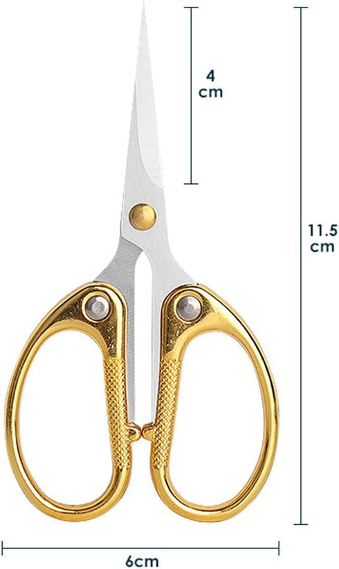 4.5" Cute Embroidery Scissors with Curved Tip for Sewing, Small Stainless Steel Sharp Scissors Craft Shear for DIY Craft Art Work Sewing Handicraf...