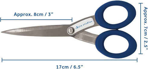Tonic Studios Left Handed Scissors - All Purpose Heavy Duty Snips with Titanium Coating - Lefty Craft Tool for Fabric, Cardstock, and Vinyl - 6.5 ...
