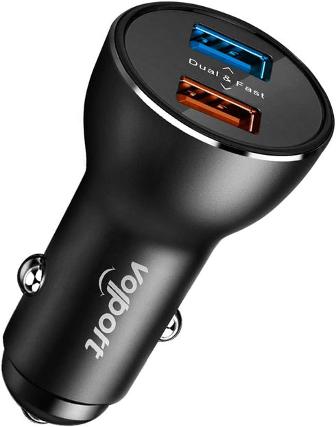 Car Charger,39W Fast Dual USB C Charge Adapter with 2 Quick Charging 3.0 Port for iPhone 15 14 13 pro max Samsung Galaxy XIAOMI Google etc,Black.....