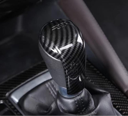 Duole Carbon Fiber Sport Print Interior Trim Gear Shift Knob for Mazda 3 6 CX-3 CX-5 CX-9 (Gear Shift Knob Trim)...