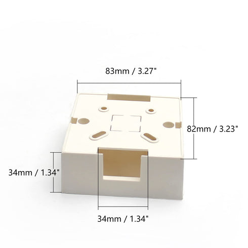 Fielect 86 Type Wall Switch Box Deep Case Recessed Mount Backbox Protection Cover Waterproof Dustproof PVC Wall Switch socket Box 3.35"×3.35"×1.57...