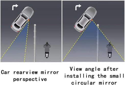 Blind Spot Mirror, 2"" Round HD Glass Frameless Convex Rear View Mirrors Exterior Accessories with Wide Angle Adjustable Stick for Car SUV and Tru...