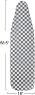 Household Essentials Wide Cotton Ironing Board Replacement Cover, White and Grey...