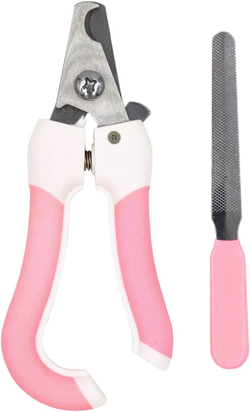 Pet Nail Clippers and Trimmer with Free Nail File Sturdy Non Slip Handles Professional Safety Guard to Avoid Over-Cutting for Cat Dog Puppy Rabbit...