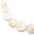 White Circle Disc Mother of Pearl Beads Chain Choker Collar Statement Necklace, Party Event, Unique...