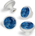 4 Pack 1.37" Floral Decorative Cabinet Knobs, Premium ABS Glass Cabinet Handles for Home Kitchen Bedroom | Unique Design & Fine Touch (Blue Abstra...