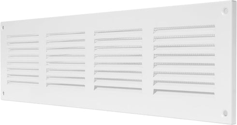 Vent Systems 16'' x 4'' Inch White Air Vent Cover Metal Air Return Grill with Built in Pest Guard Screen HVAC Vent Cover for Home Improvement Vent...