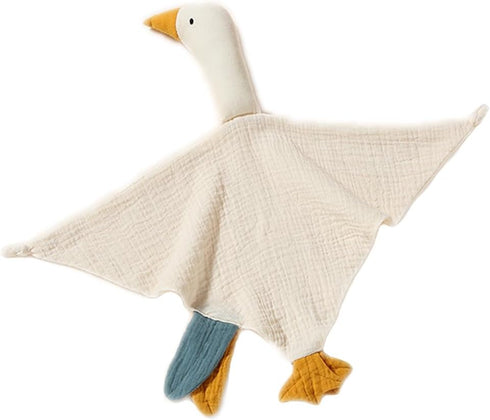 Baby Loveys Security Blankets Cotton Muslin Soft Lovie Cuddly Lovies for Infants Unisex Boy Girls, Cuddle Goose White...