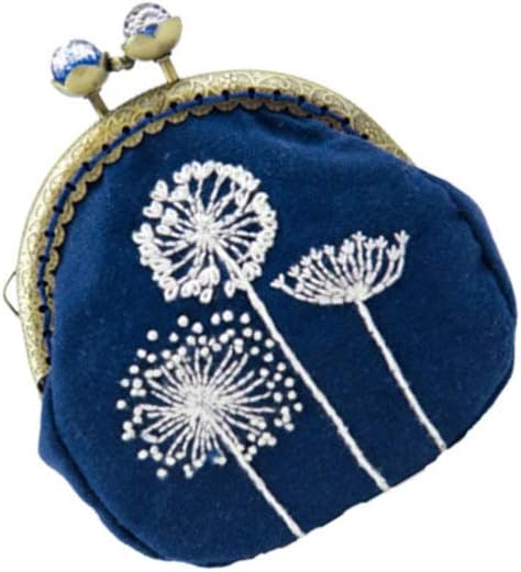 1 Set Coin Purse Embroidery Pouch Making Kit Lock Embroidery Tool DIY Coin Bag (Dandelion Style)......