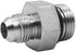 (2-PACK) 6400-06-08-O Hydraulic Hose Adapter Fitting 3/8" Male JIC 37° Flare (9/16"-18UNF) × 1/2" Male O-Ring Boss (3/4"-16UNF) SAE Straight Pipe ...