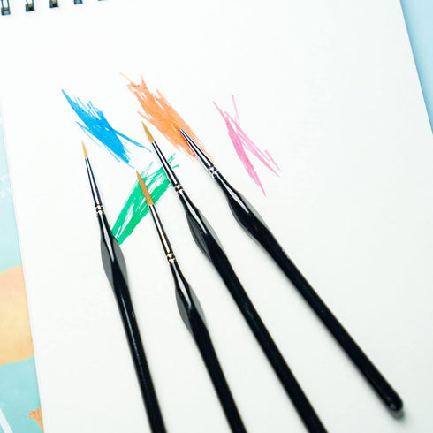Art Paintbrush Set 11 Pcs Tiny Paintbrush Detail Paint Brush Set Miniature Paint Brushes Paint Brushes for Painting Suitable for Acrylic, Watercol...