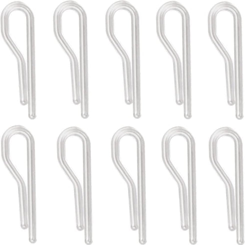 100pcs U Shape Clear Durable Plastic Alligator Clips Shirts Folding Ties Socks Pants Hold Garments in Place...
