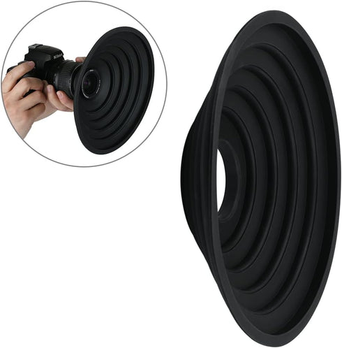 DS. DISTINCTIVE STYLE Rubber Lens Hood Anti Reflection Reversible Collapsible Lens Hood Compatible with Nikon/Canon/Pentax/Sony 50-65mm Camera Len...