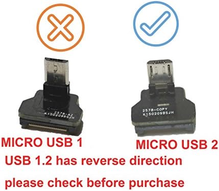 Black FPV Flat Slim Thin Ribbon FPC Cable Micro USB 90 Degree Angle to Standard USB A for sync and Charging (100CM)...