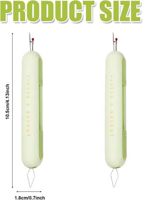 2pcs 2 in 1 Needle Threader Seam Ripper, Integrated Seam Remover & Needle Threading Tool Multifunctional Seam Rippers for Sewing Crafting Knitting...