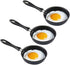 Mini Egg Frying Pan 4.7-Inch 3Pcs, Non-stick One Egg Frying Pan with Bakelite Handle, Cast-Iron Pot Designed for Eggs and Pancakes, All Stoves are...