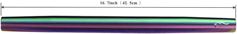 Berglander Rainbow Rolling Pin, 16.7 Inches Stainless Steel Colorful Matte Finish With Rainbow Titanium Plating Rolling Pin For Baking Pizza Dough...