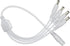 Security-01 2-Pack 1 to 4 Way DC Power Splitter Cable, Plug 5.5mm x 2.1mm, for CCTV Camera, LED Strip Light and More,White...
