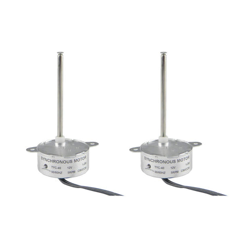 CHANCS Small Synchronous Motor TYC-40 12V 5RPM AC Inner-Shaft Length 74mm for Christmas Santa Halloween Decoration 2PCS...