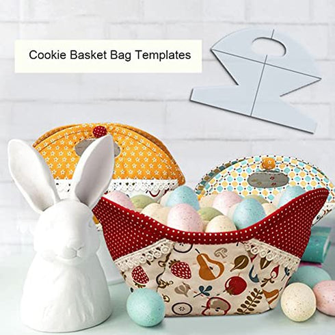 Acrylic Cookie Basket Bag Templates, Multifunctional Quilting Sewing Ruler, DIY Sewing Ruler Tailor, Practical Sewing Pattern Tools (5 inch)...