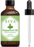 Siva Peppermint Essential Oil - 4 Fl Oz – Natural Peppermint Oil - for Diffuser, Face, Skin Care, Aromatherapy, Hair Care, Scalp and Body Massage ...