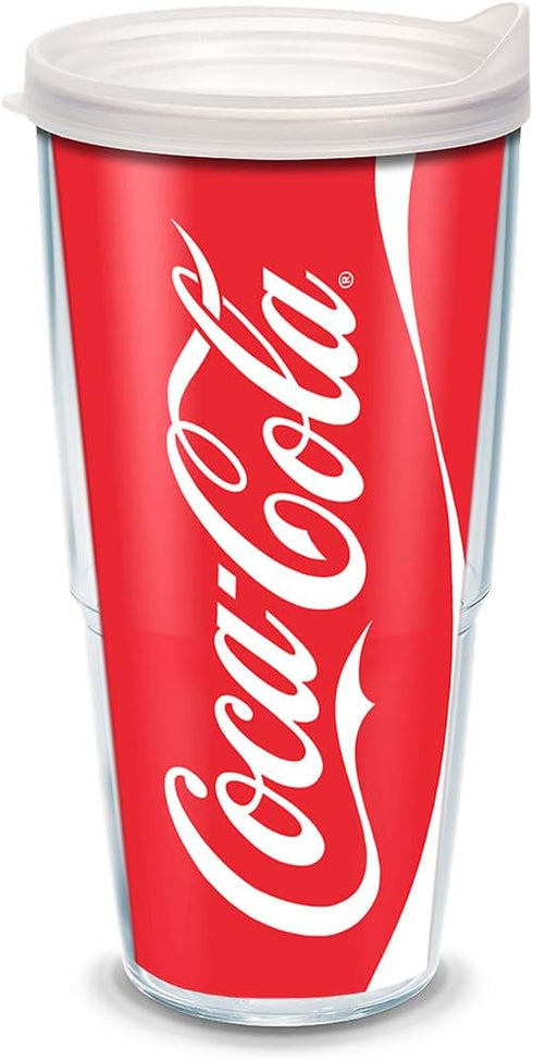 Tervis Coca-Cola - Coke Can Tumbler with Wrap and Frosted Lid 24oz, Clear...