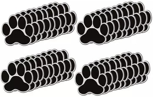 Black Paw Print Paper Cutout Student Badge - Bulletin Board Decor Shapes - 36 Pieces...