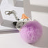POYAMUSE Fluffy Cat Pom Pom Ball Keychain - Cute Kitty Plush Ball Accessory Keyring for Women Bag Decoration...