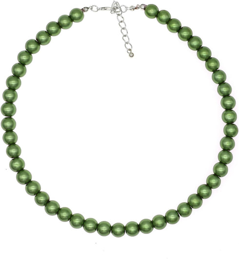 Long Simulated 10mm AAA Pearl Strand Necklace for Women Multicolor Pearl Choker Necklace 1920s Pearl Statement Necklace Costume Jewelry...