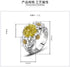 Lzz Fashion Lady 925 Sterling Silver Ring 3.5ct Citrine Daisy Ring Cubic Zirconia Sunflower Flower Wedding Ring Size 6-10 (US Code 6)...