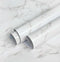 Grey White Marble Contact Paper Glossy Marble Peel and Stick Wallpaper Self Adhesive Wallpaper Glossy Waterproof Wallpaper DIY Removable Contact P...