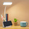 Adjustable Gooseneck Reading Lamp with Pen Holder/Phone Holder?Home Office Desk Lamp with Touch Control? 3 Color Modes,Stepless Dimming, Rechargea...