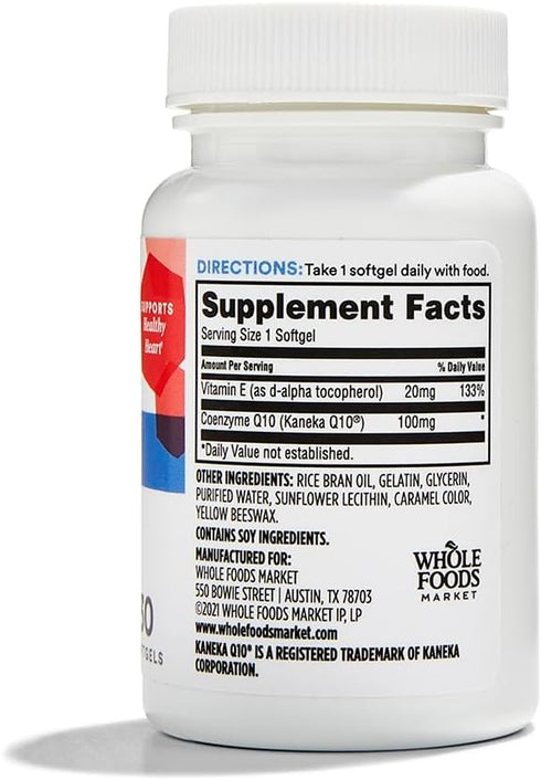 365 by Whole Foods Market, Co Q10 100Mg, 30 Softgels...