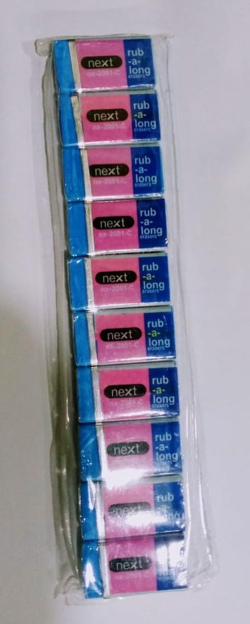 Next Erasers, Pink Erasers,Pencil Erasers, Pack of 10 Erasers for Kids, Erasers Bulk for School Supplies, Art, and Office Use. Latex- Free Pencil ...