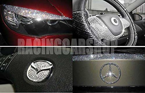 TRUE LINE Automotive Interior Exterior Iced Out Crystal Bling Diamond Sheet...