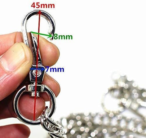 55" DIY Iron Flat Chain Strap Handbag Chains Accessories Purse Straps Shoulder Cross Body Replacement Straps with Metal Buckles Replacement Straps...