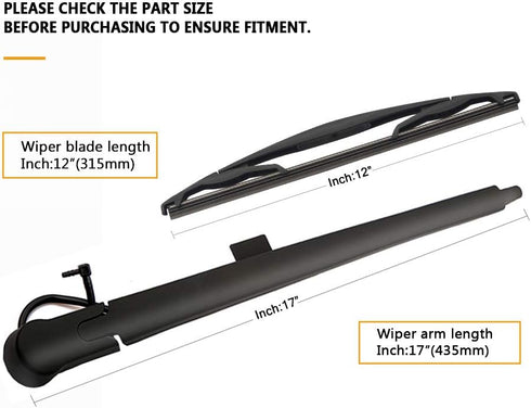 15277756 Rear Window Wiper Blade Arm for Chvey Tahoe Suburban Cadillac Escalade GMC Yukon,2007-2014 Back Windshield Wiper Accessories OEM 15277756...