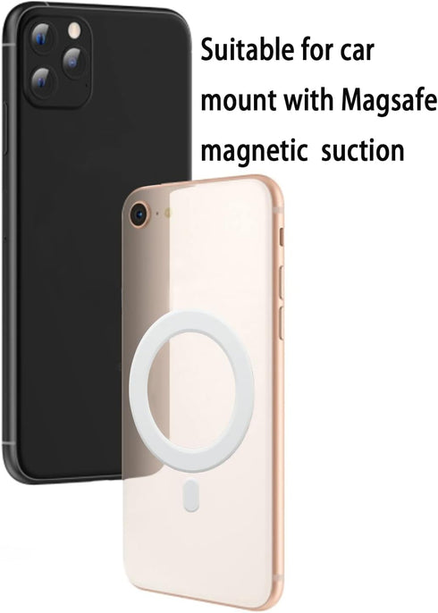 Mag Safe Magnetic Stickers, 2 Pcs Case Magnet Sticker, Strong Magnetic Wireless Charging Magnet Sticker Magnet Circle for iPhone for iPhone 8 to 1...