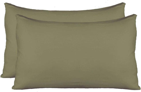 Extra Soft Jersey Knit Pillow Cases, Standard Size with Hidden Zipper, Soft Than Cotton, Pack of 2, Sage...