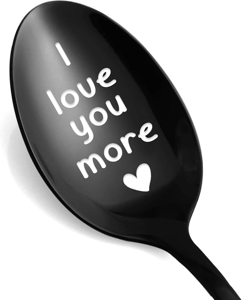Valentine's Day Gifts for Him Her - Anniversary Birthday Gifts for Girlfriend Women Man Boyfriend, Personalized I Love You More Ice Cream Spoon...