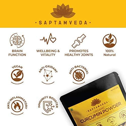 Premium Curcumin Turmeric Powder (1.7 Ounce) 50 Grams - Natural and Pure Antioxidant Superfood, Immunity Booster, Ayurvedic Haldi Extract with Res...