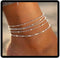 Boho Beaded Anklets Silver Multilayer Bead Chain Anklet Bracelets Beach Accessories Foot Jewelry Adjustable for Women...