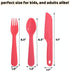 Kids Cutlery Set - Jawbush 9 Pcs Plastic Toddler Utensils Forks and Spoons with Knives for School Lunch Box Camping or Travel, Reusable Kids Silve...